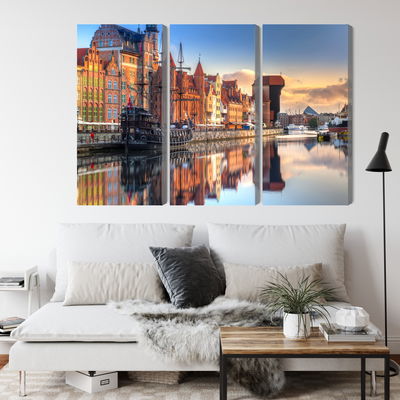 Ljuddämpande tavla - Gdansk motlawa at sunrise