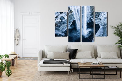 Ljuddämpande tavla - Winter waterfall