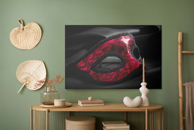 Ljuddämpande tavla - Red carnival mask