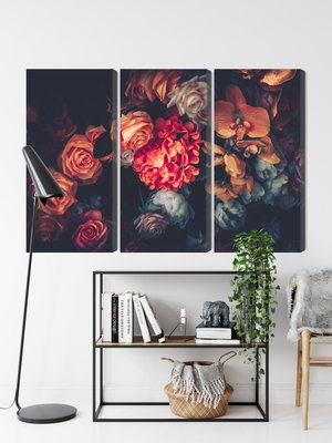 Ljuddämpande tavla - Colorful flowers for vintage