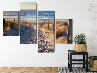 Ljuddämpande tavla - North sea beach 3d