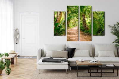 Ljuddämpande tavla - Path in a tropical 3d forest