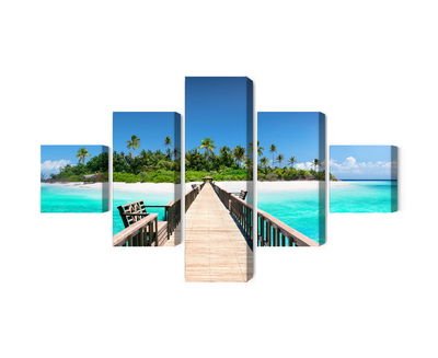 Ljuddämpande tavla - 3d pier in the maldives