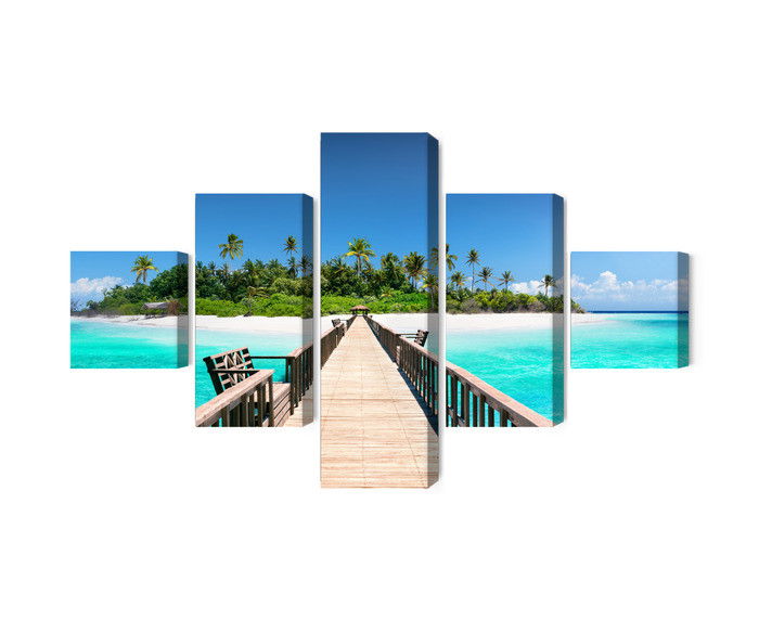Ljuddämpande tavla - 3d pier in the maldives