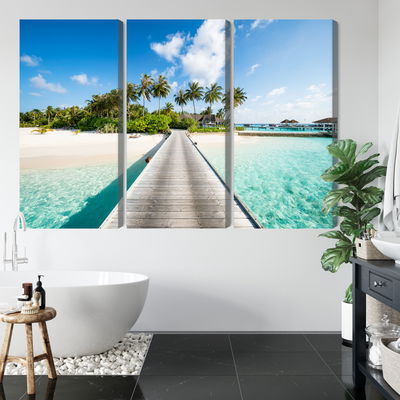 Ljuddämpande tavla - View of the tropical island