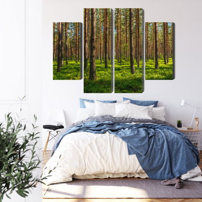 Ljuddämpande tavla - 3d pine forest