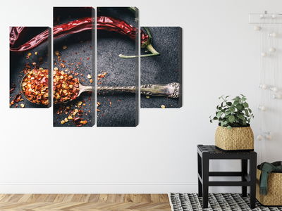 Ljuddämpande tavla - Dried chili peppers