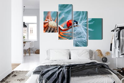 Ljuddämpande tavla - Ladybug on a dandelion