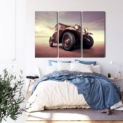 Ljuddämpande tavla - Vintage car with a 3d effect