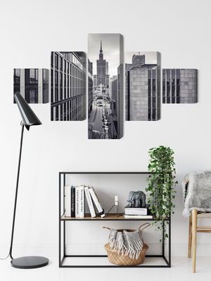 Ljuddämpande tavla - Black and white panorama