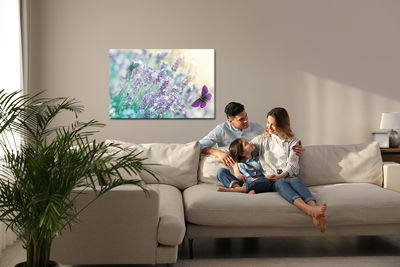 Ljuddämpande tavla - Lavender and butterflies