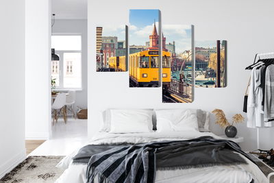 Ljuddämpande tavla - Yellow train in berlin