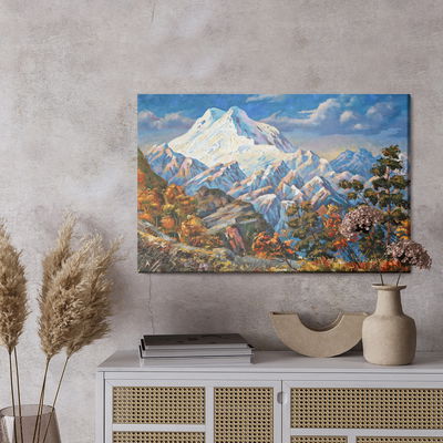 Ljuddämpande tavla - Painted autumn mountain