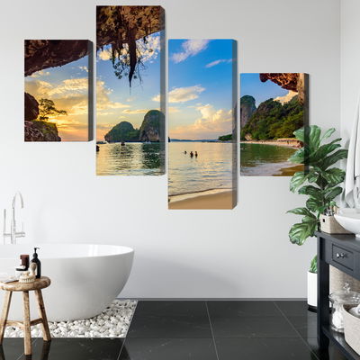 Ljuddämpande tavla - Sunset on a beach in thailand