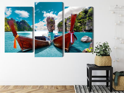 Ljuddämpande tavla - Boats at the andaman sea
