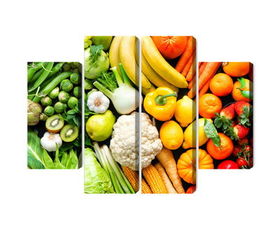 Ljuddämpande tavla - Fruits and vegetables