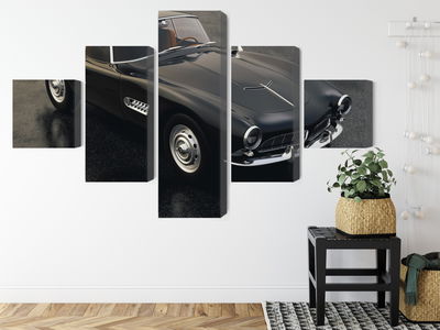 Ljuddämpande tavla - Vintage black sports car