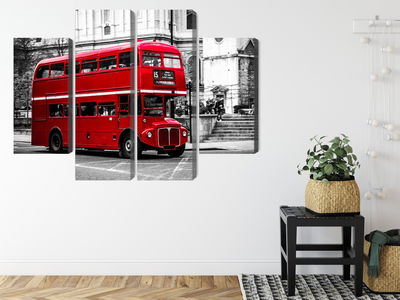 Ljuddämpande tavla - A double decker bus in London