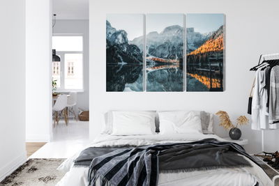 Ljuddämpande tavla - Italian lake braies 3d