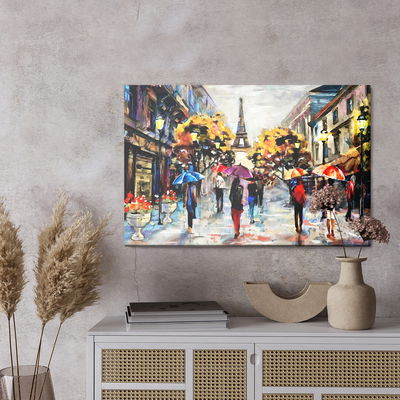 Ljuddämpande tavla - People with colorful