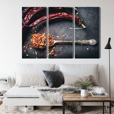 Ljuddämpande tavla - Dried chili peppers