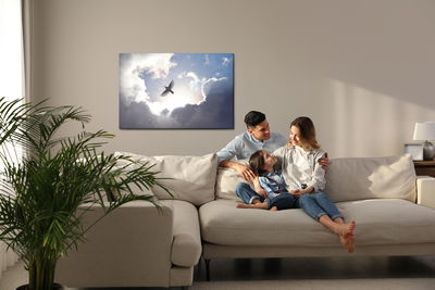 Ljuddämpande tavla - Bird on a background