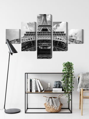 Ljuddämpande tavla - Paris eiffel tower black