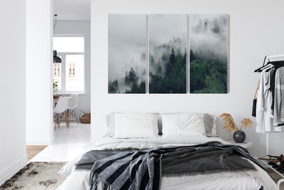 Ljuddämpande tavla - Green misty forest