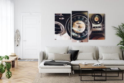 Ljuddämpande tavla - The dashboard in an old car