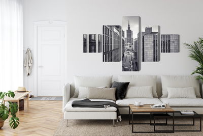 Ljuddämpande tavla - Black and white panorama