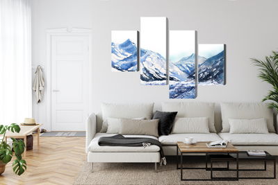 Ljuddämpande tavla - Watercolor mountain peak