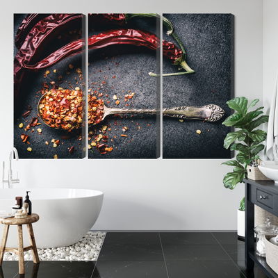 Ljuddämpande tavla - Dried chili peppers