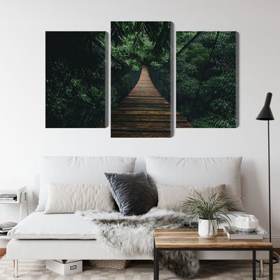 Ljuddämpande tavla - Wooden suspension bridge