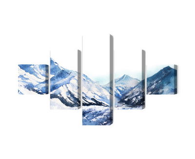 Ljuddämpande tavla - Watercolor mountain peak