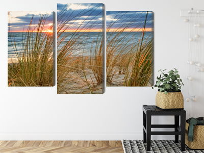 Ljuddämpande tavla - Sunrise on the beach of rügen