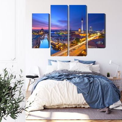Ljuddämpande tavla - Berlin panorama at sunset