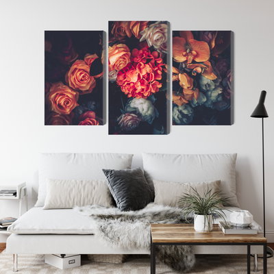 Ljuddämpande tavla - Colorful flowers for vintage