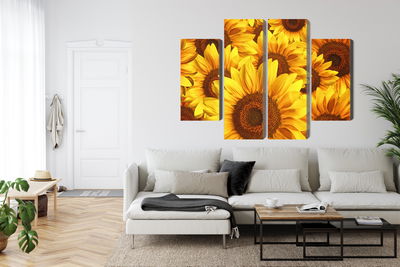 Ljuddämpande tavla - 3d sunflower flowers