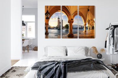 Ljuddämpande tavla - View of Kraków at sunset