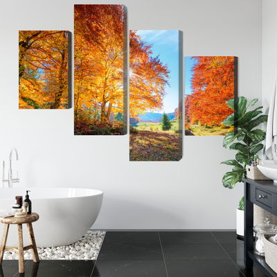 Ljuddämpande tavla - Colorful autumn trees