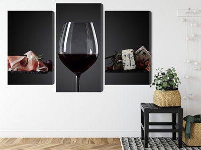 Ljuddämpande tavla - A glass of red wine