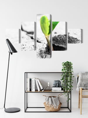 Ljuddämpande tavla - 3d plant sprouting