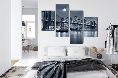 Ljuddämpande tavla - Night panorama of New York