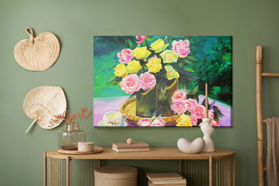 Ljuddämpande tavla - A bouquet of roses as painted