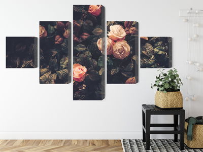 Ljuddämpande tavla - Pastel roses in vintage style