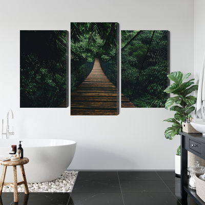 Ljuddämpande tavla - Wooden suspension bridge