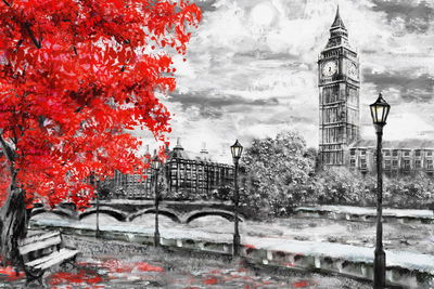 Ljuddämpande tavla - View of the thames and big