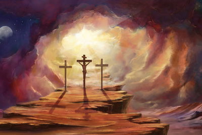 Ljuddämpande tavla - Jesus on the cross