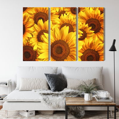 Ljuddämpande tavla - 3d sunflower flowers