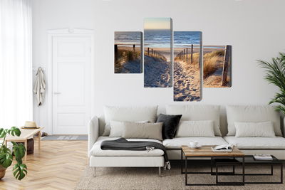 Ljuddämpande tavla - North sea beach 3d